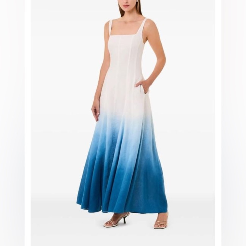 NICHOLAS
Athena Sleeveless Panelled Midi Dress With Godets